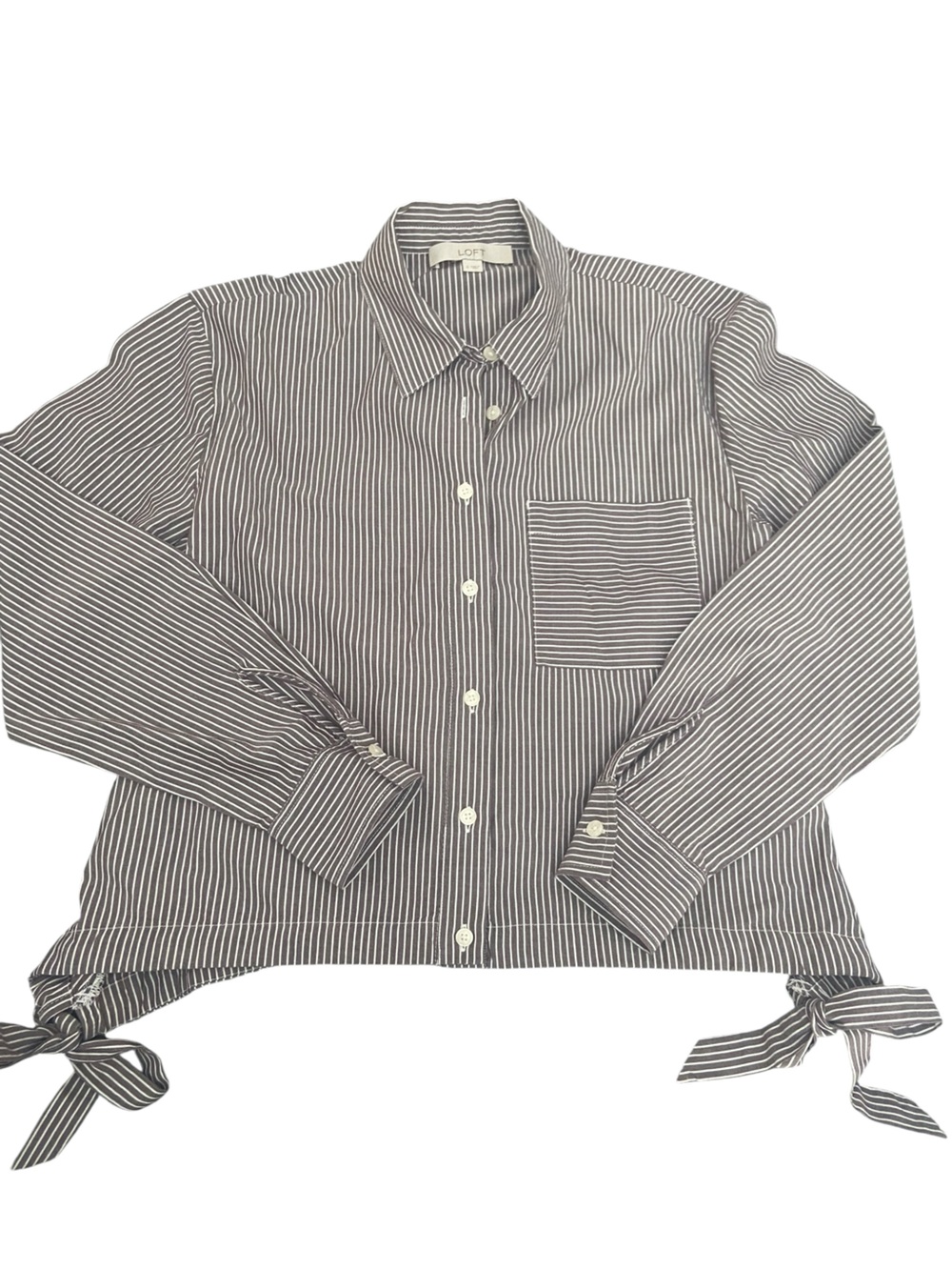 LOFT STRIPED BUTTON UP SIZE SMALL